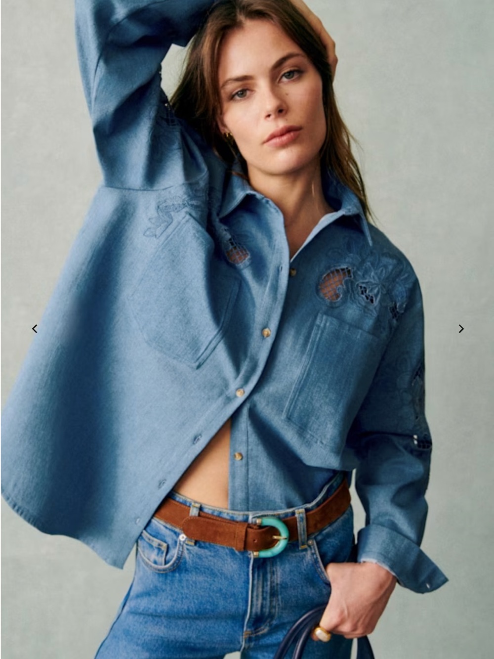 Naora Shirt — Chambray NWT Sezane